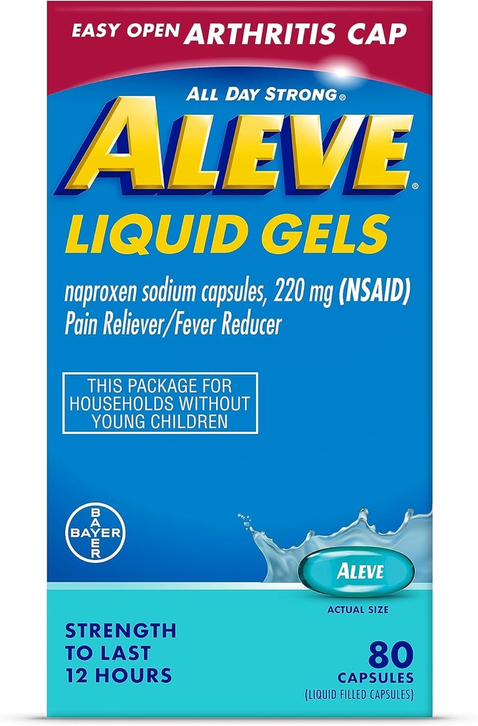 Aleve Artritis Liquid Gels 80ct. 24cs