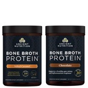 Ancient Nutrition Bone Broth Protein Powder, Salted Caramel, 20 Servings + Bone Broth Protein Powder, Chocolate, 20 Servings