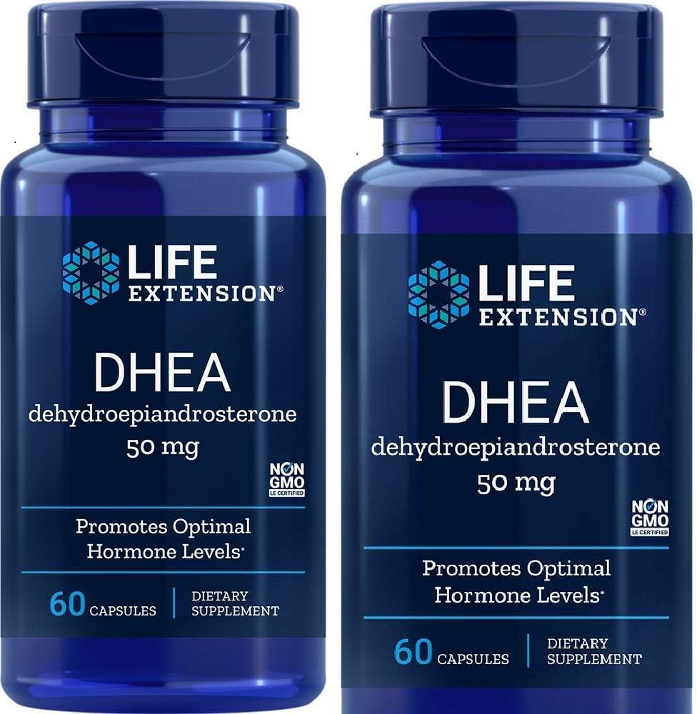 Predĺženie životnosti, DHEA 50 Mg, 60-Capsules (2 balenia)
