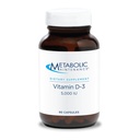 Metabolic Maintenance Vitamin D3 5000 IU - Delivers 125 mcg - Supports Bone Strength, Immune Balance & Mood Wellness - 90 Servings - 90 Capsules