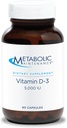 Zachovanie metabolizmu Vitamín D3 5000 IU - Superior Absorbcia Čistý vitamín D3 a vitamín C - Extra sila Kosť, Imunitná, Mood + Kardiovaskulárna podpora Supplement, žiadne výplne (90 Softgel kapsuly)