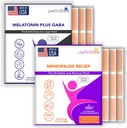 Klimakteriet Relief och Melatonin Sleep Patch Bundle - 2 Packs - Hot Flashes, Night Sweats, Mood Swings Relief Plus Restful Sleep Patches - 30 Day Supply Per Pack (60 Patches) - USA Tillverkad av Live To Shine