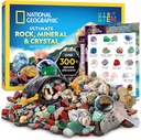 National Geographic Rock Collection Box for Kids - 300+ Piece Gemstones and Crystals Set Geodes and Real Crystals, Rocks and Minerals, Science Kit for Kids, A Geology Gift for Boys and Girls