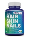 VitaMed Hair Skin and Nails Vitamins – Biotin 5000mcg, Collagen, Hyaluronic Acid – Supports Hair Growth, Strong Nails & Glowing Skin – Keratin, Vitamins C, E, B6 – 60 Tablets (3-Pack Available)