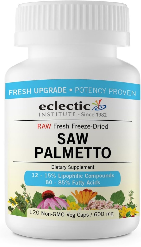 Eclectic Saw Palmetto 600 Mg Fduv, Синій, 240 граф