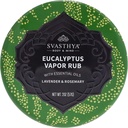 Svasthya Body & Mind Eucalyptus Vapor Rub - abre Pasos Nasal & Moisturizes The Skin, Cough, Stuffy Nose & Congestion Relief, Aceite de oliva, Beeswax, Lavender, Rosemary - Feito en Estados Unidos, 2oz