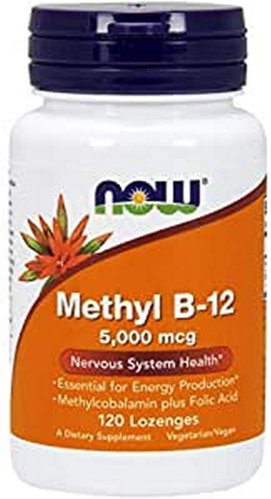 TERAZ Potraviny Metyl B12 - Metylkobalamín Plus kyselina listová - 5,000 MCG (120 Lozenges)