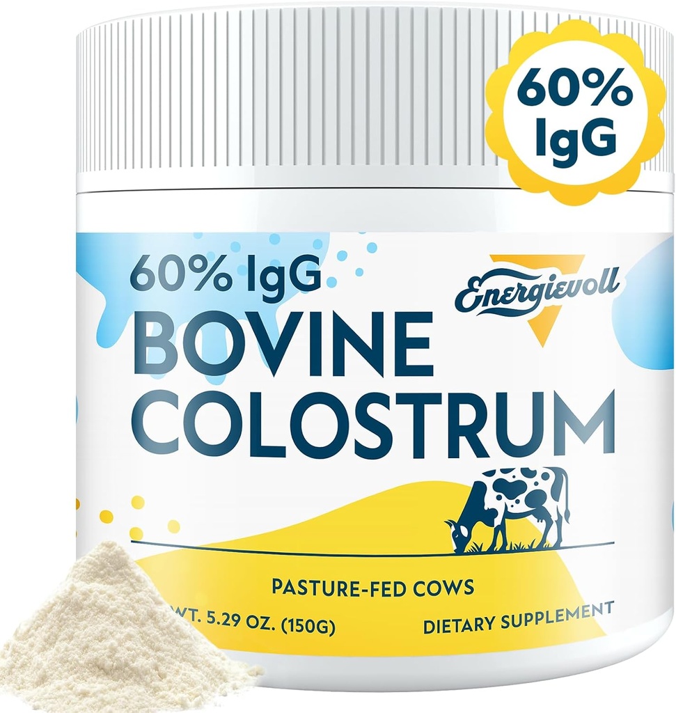 Bovine Colosrum suplementari - 60 IgG 3000 mg per Gut, Creixement, bellesa, i Imne, fàcil de mescla, Unflavored (50 Servings)