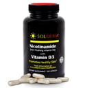 Nicotinamide Non-Flushing Vitamin B3 and D3 Supplement | Vegetarian and Gluten-Free Oral Nicotinamide Supplement with Vegetable Cellulose Casings | Promotes Healthy Skin | 60 Capsules | 500mg
