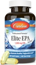 Carlson - Elite EPA Gems, 1000 mg EPA aceite de peixe, Wild-Caught, Norwegian Fish Oil Supplement, Sustainably Sourced, axuda a manter niveis de triglicéridos saudables, 60 Softgels