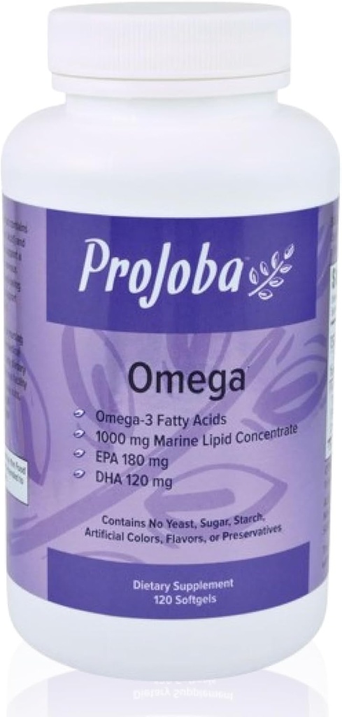 Youngevity Projoba Omega™ - 1000 mg Omega-3 - High-Potency - 180 EPA & 120 DHA to Promote Brain and Heart Health -120 Softgels (Pack of 2)