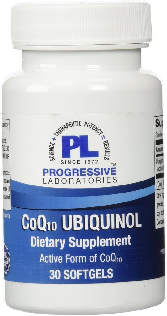 Progressive Labs COQ10 Ubiquinol Supplement, 30 Count