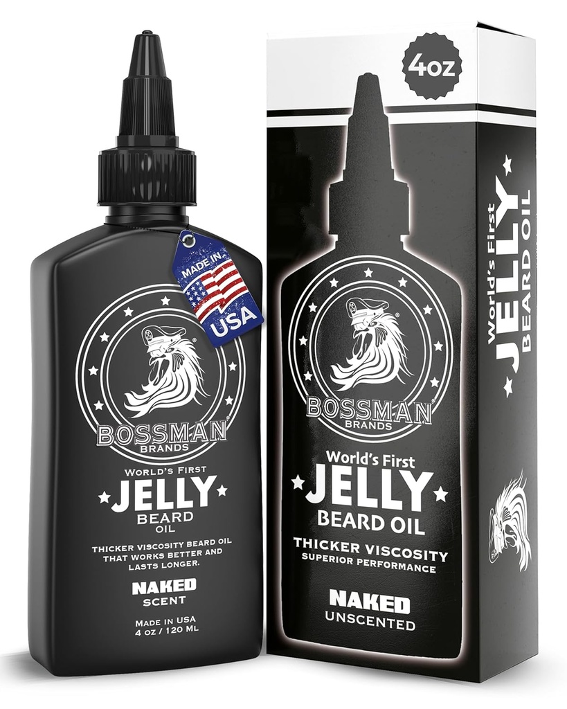 Petroli de cap Jely Beard pels homes (4 oz, Naked - Inscent)  Suaus, Moistarizes i Condicions amb ingredients Naturals