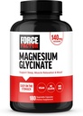 Kraft Factor Magnesium Glycinat, Magnesium Supplement for kvinner og menn til å støtte søvn, muskelavslapning, og Mood, lett på magen, vegan, 3-måneders forsyning, 180 kapsler