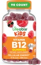 Vitamina B12 vitale per i bambini | 1000 mcg | Gran Tasting Vitamina B12 Gummies | Gluten Free, Vegan B12 Vitamine | B12 Vitamine per l'energia, l'umore e il supporto del sistema nervoso | 90 Gummies