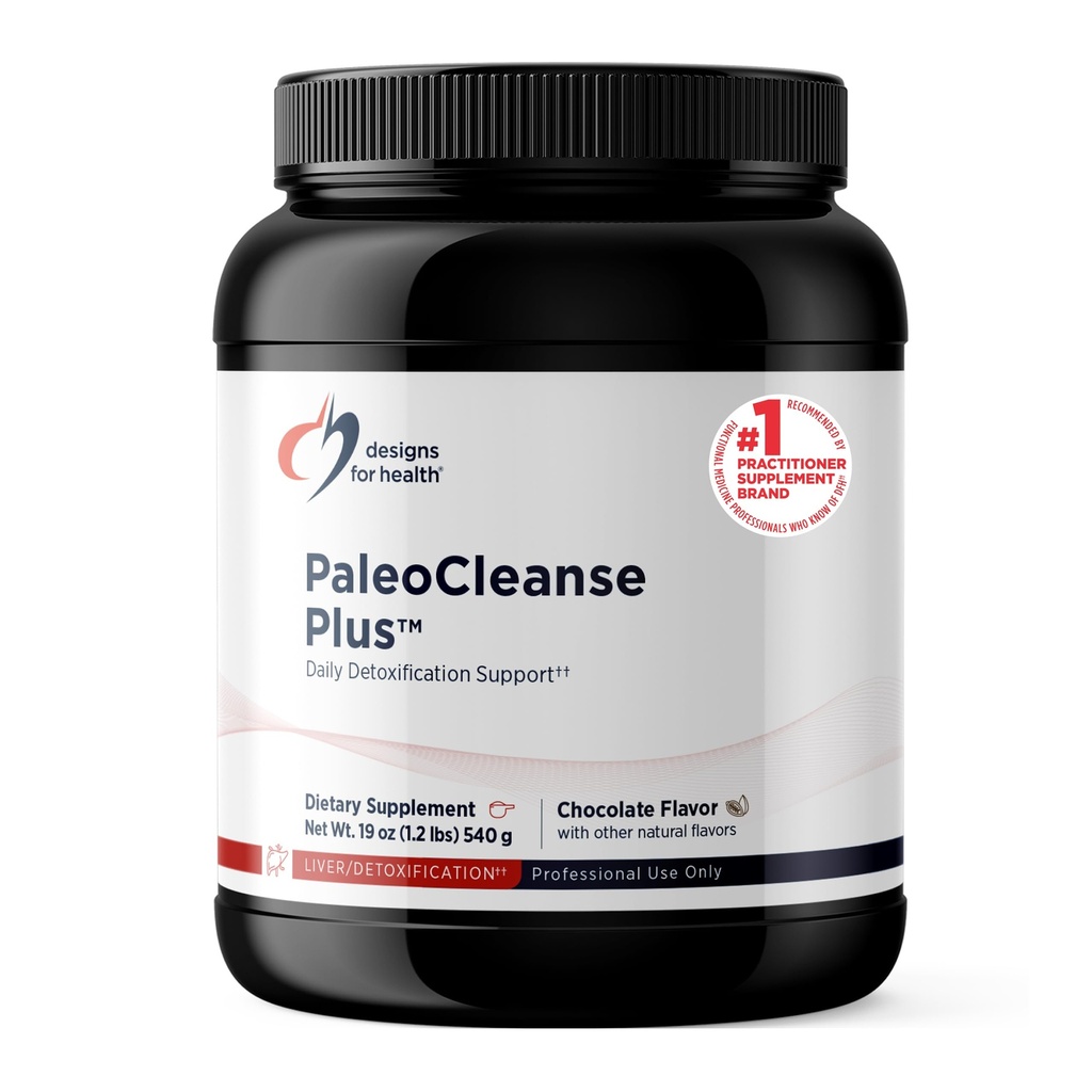 Designs for Health PaleoCleanse Plus - Detox Powder with 18g Bone Broth Protein, Antioxidant Herbs, Vitamins + Minerals - Smoothie Shake Drink Mix, Chocolate (15 Servings / 525g)