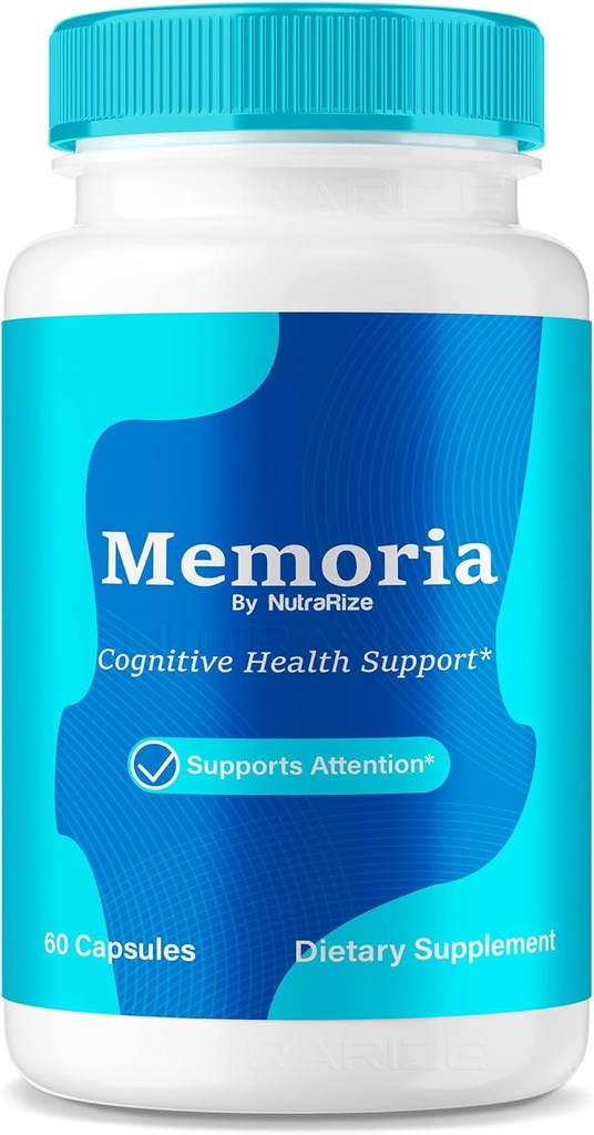 NutraRize Memoria Capsules, Premium All Natural Addition to Support Health & Wellness, Oficiali formulė Boost Atminties ir dėmesio, Capsulas Atsiliepimai (60 Capsules)