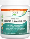 Ionic Fizz Super D-K Calcium Plus על ידי Pure Essence - עם מגנזיום נוסף, ויטמין D3, ויטמין K2 - כתום וניל - 14.82oz