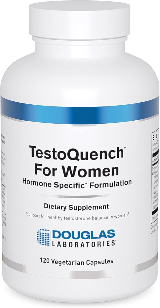 Douglas Laboratories TestoQuench for Women - 记忆,皮肤,头发和心脏健康补充* - 与Saw Palmetto, Holy Basil & Fennel种子 - 120 植物人 Capsules