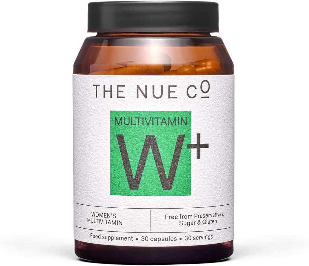 The Nue Co. Suplement do MULTIVITAMIN- Pomaga energii, Immunitet, Focus, Wegan, Gluten Free, 30 Kapsułki