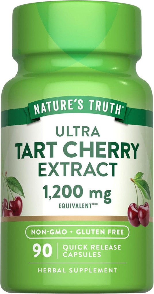Sự thật của Thiên nhiên Tart Cherry Trích dẫn Capsules 1200 mg 90 Bá tước phi-GMO & Gluten tự do phụ