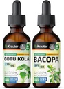 BIO KRAUTER Gotu Kola Tincture 2 Fl. Oz & Bacopa Tincture 2 Fl. Oz.