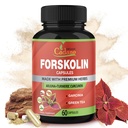 Forskolin Supplements Capsules with Turmeric Curcumin, Arjuna, Garcinia Cambogia, Green Tea - 60 Capsules