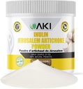 AKI Inulin Jerusalem Artichoke Powder (6oz/170g) tốt ở Fiber & Prebitic, lý tưởng cho cà phê, làm mịn, Juice & các bữa ăn khác - Vegan, Gluten- Free (Pack of 1)