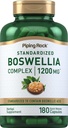 Pipping Rock Boswellia Capsules | 1200mg | 180 Counter | 草药补充 | 标准化复合体 | 非GMO, Gluten Free