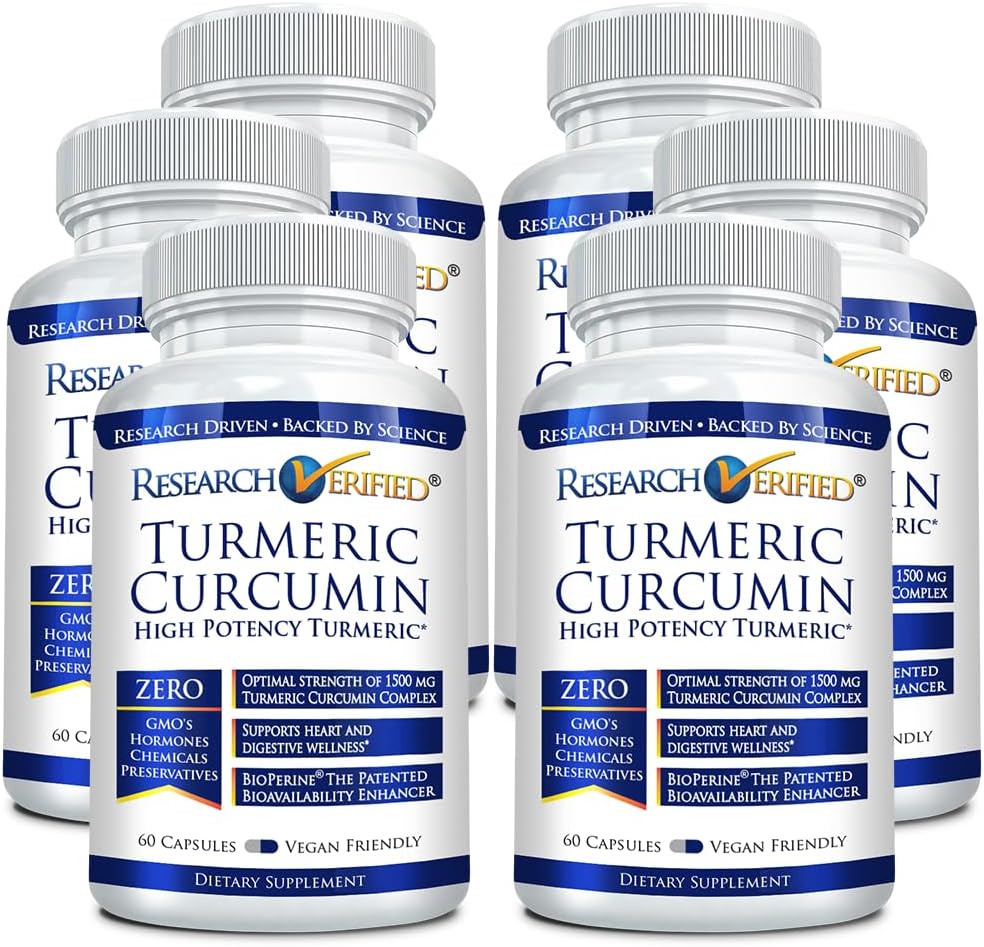 מחקר מאומת Turmeric Curcumin - עם BioPerine, Curcumin C3 Complex - טבעוני - מיוצר בארה"ב - 360 קפסולות