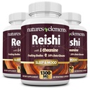 Natures Elements Reishi Mushroom Supplement for Sleep & Mood Support – 1,000mg 10:1 Extract (30% Beta Glucans) – Advanced Complex with L-Theanine, Magnesium & Apigenin – Pack of 3