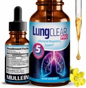 Lung Support Supplement Drops med Wild Mullein Leaf Extract til Lunger og Mucus Relief Support - 2 Fl oz