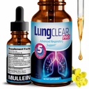Lung Support Supplement Drops with Wild Mullein Leaf Extract for Lungs and Mucus Relief Support - 2 Fl oz