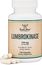 Lumbrokináz Enzimek kiegészítés - 120 kapszula (Max Activity 10.000 FU / Gram) 150mg / szerving (Fillers, Non-GMO, Gluten Free) a kardiovaszkuláris és vérkeringési támogatás dupla fa