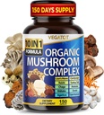 10 1 Yüksək Güc Mushroom Supplement - Lions Mane, Cordyceps, Reishi - Memory və Focus üçün Brain Supplements ** 5-Month Supply
