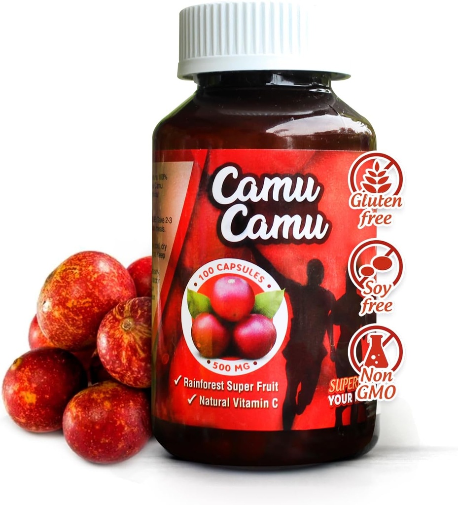 Sikyriah Camu Camu קפסולות ל 1000 מ"ג ויטמין C מקור l Immune System Support Pills l Powerful Antioxidant & Anti-Aging תוסף non-GMO ו- Gluten Free l l