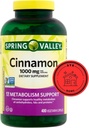 Spring Valley Suplemento dietético de canela, 1000 mg, 400 Count + STS Sticker.