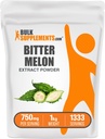 BulkSupplemen.com Bitter Melon ekstraktas Milteliai - Bitter Melon Addition, Bitter Gourd Extract - Žolinių papildas, Gluten Free, 750mg per Serving, 1kg (2,2 lbs) (Pack of 1)