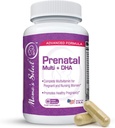 Mama's Select Prenatálne vitamíny pre ženy so železom, vitamínom D, DHA a viac pre tehotné ženy, Metylfolát bezpečný pre MTHFR - nežné na žalúdku, 60 Veggie Kapsule