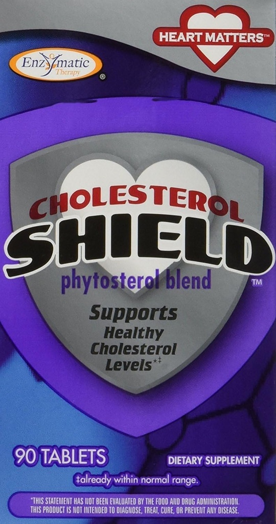 Ензимна терапия - Cholesterol Shield, 90 таблетки [Здраве и Красота]