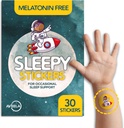 AVEELA Sleepy Stickers Melatonin Gratis per Bambini e Adulti (30 Pack) Dormire Patch per Bambini, Naturale & Sugar Free.