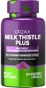 ORZAX Milk Thetle 250 mg - Черен дроб Измивайте Detox & Repair Support - Билкова добавка - 80% Silymarin Standardized, Глухарче Root & Artichoke Extract - Веган & Non- GMO - 120 капсули - 120 дни доставка