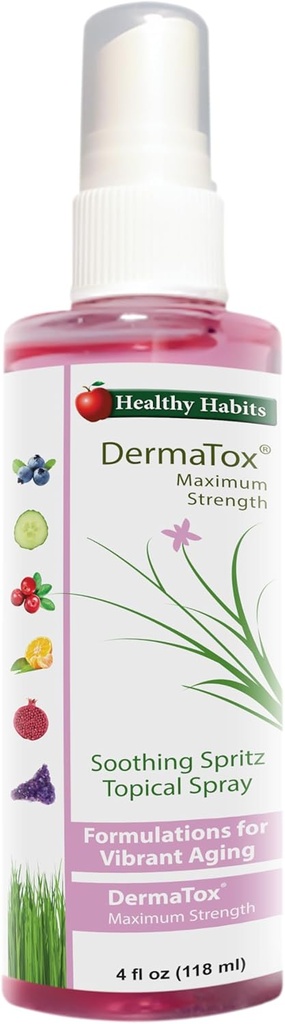 הרגלים בריאים DermaTox 4oz Soothing Spritz Topical Spray All Purpose Safe andאפקטיביות Topical Spray Soothing Skin Nourishment