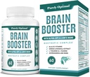 Puely Optimal Brain Booster Nootropic Suplemen - Dukungan Otak untuk Memori, Fokus, Kejelasan, Energi Bebas Jitter untuk Dewasa, Sentis-- dengan Ginkgo Biloba, Alpha GPC, Singa Mane - 60 Kapsul
