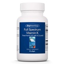 Allergy Research Group Full Spectrum Vitamin K - Supports Bone Metabolism & Circulatory Function - Vitamins K1, MK-4 & MK-7 with Vitamins A, C & D - 90 Servings - 90 Capsules