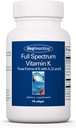 Gruppo di ricerca allergia spettro completo Vitamina K - Vitamina K1 e K2 Supplemento, Vitamina K Complex, MK-4, MK-7, Vitamina D3, Vitamina A - 90 Conte