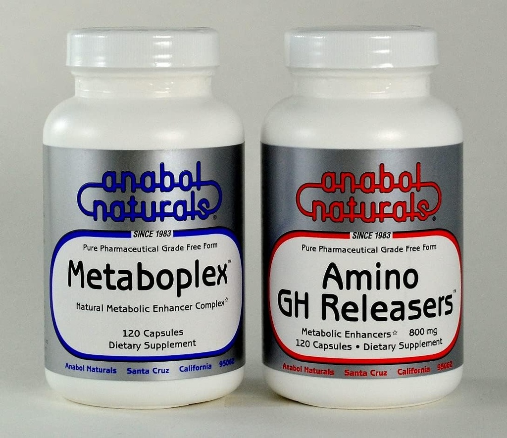 Anabol Naturals Meta GHR Stack: Metaboplex 120 cap, 600 mg a Amino GHReleasers120 caps, 800 mg