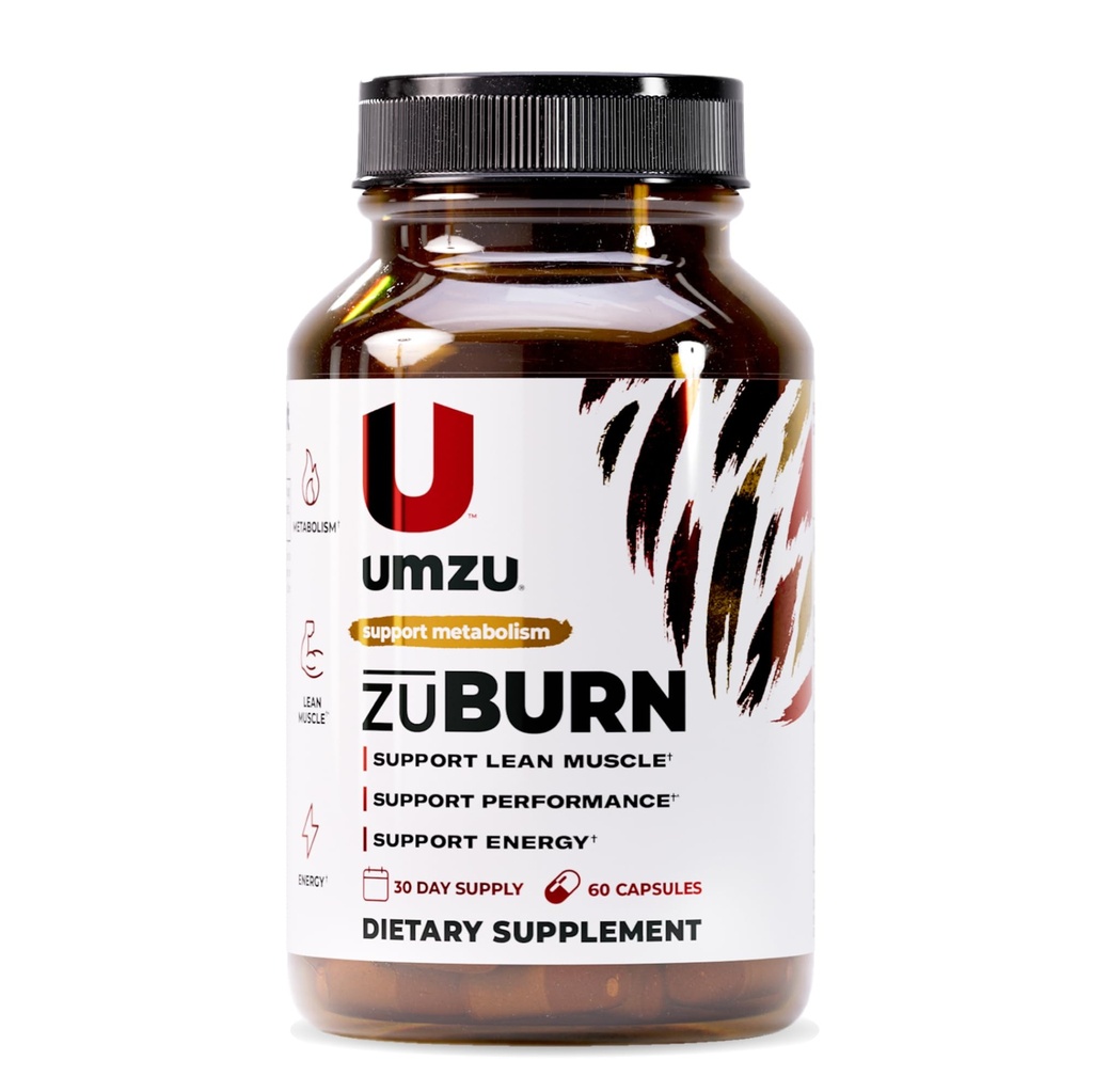 UMZU ZuBurn Energy Support Supplement, (30 Day Supply) – Caffeine Mitoburn Capsimax Grains Of Paradise B6 & B12 – Energy Supplements For Daily Energy, Focus & Active Lifestyle Support General Wellness