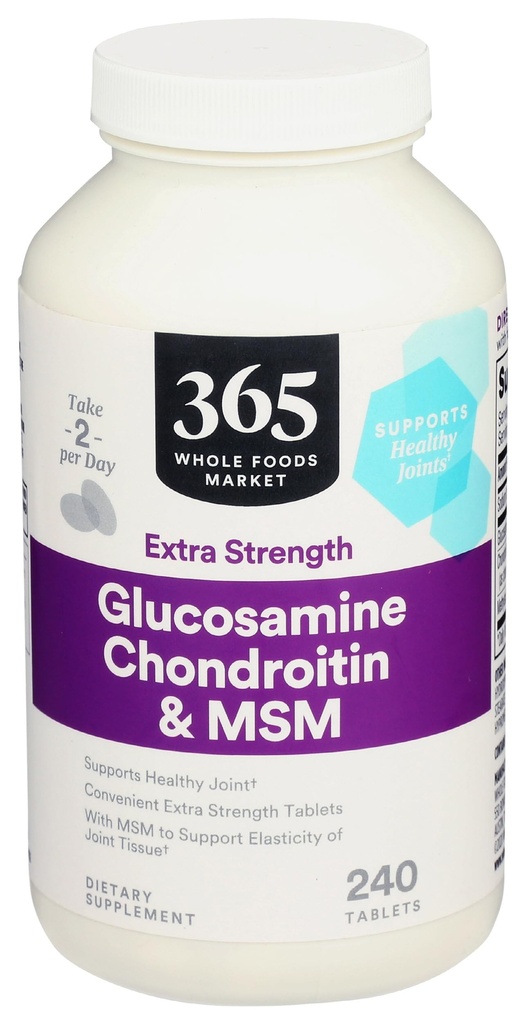 365 by Whole Foods Market, Glucosamine Chondroitin X Strength MSM, 240 Tablets
