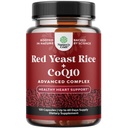 Natures Craft Red Yeast Rice with CoQ10 Supplement - Advanced Healthy Heart & Healthy Cholesterol Levels Formula for Men & Women - Red Yeast Rice Capsules with 1200 mg per Serving and CoQ10-120 Count